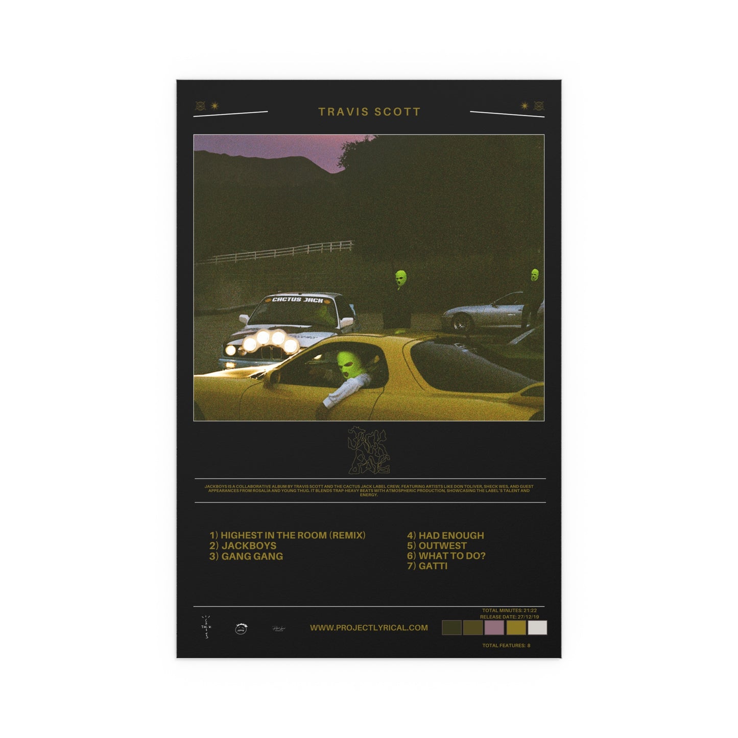 Travis Scott - "JACKBOYS" Poster